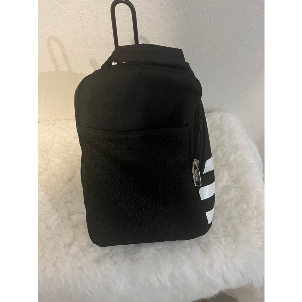 Adidas Santiago Unisex Insulated Small Lunch Bag Compact Black White Rainbow. - Picture 5 of 9
